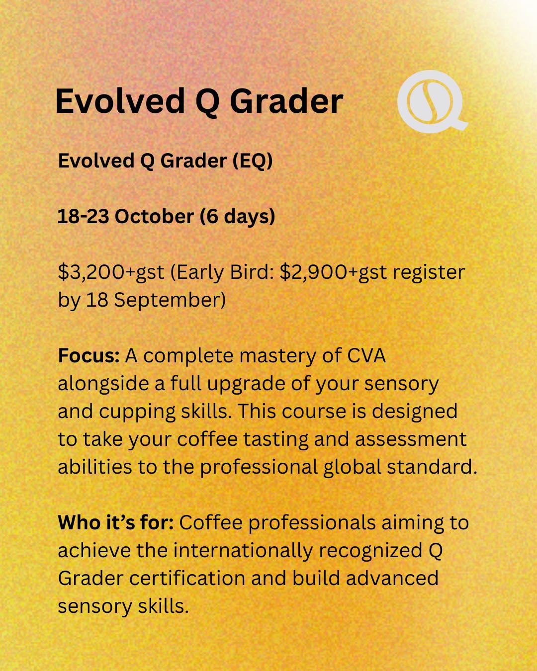 Evolved Q Grader Course